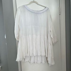 White Muslin Free People Top